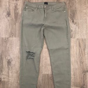 Just Black distressed stretch jeans Army Green